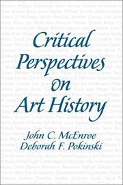 Front cover of Critical perspectives on art history by John C. McEnroe