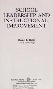 Front cover of School Leadership and Instructional Improvement by Daniel Linden Duke