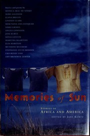 Front cover of Memories of sun by Jane Kurtz
