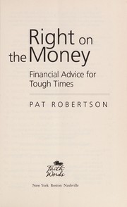 Front cover of Right on the money by Pat Robertson