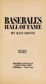 Front cover of Baseball's hall of fame by Smith, Ken
