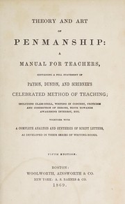 Front cover of Theory and art of penmanship by J. W. Payson