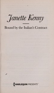 Cover of Bound by the Italian's Contract by Janette Kenny