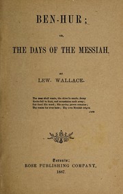 Cover of Ben-Hur by Lew Wallace