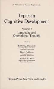 Front cover of Language and operational thought by Barbara Z. Presseisen