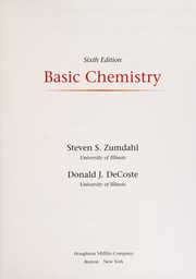 Cover of Basic chemistry by Steven S. Zumdahl