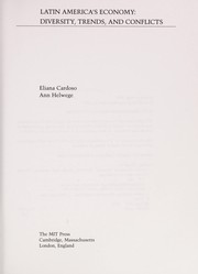 Front cover of Latin America's economy by Eliana A. Cardoso