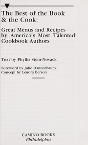 Front cover of The best of the Book & the Cook by Phyllis Stein-Novack