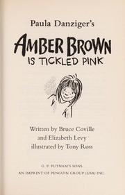 Front cover of Amber Brown is tickled pink by Bruce Coville