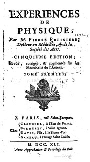 Cover of Expériences de physique by Pierre Polinière