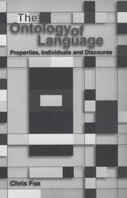 Front cover of The Ontology of Language by Chris Fox