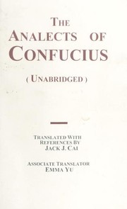 Front cover of The analects of Confucius by Confucius