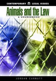 Front cover of Animals and the law by Jordan Curnutt
