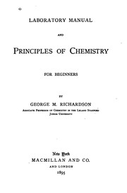 Front cover of Laboratory Manual and Principles of Chemistry by G. M. Richardson
