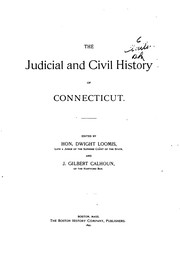 Front cover of The judicial and civil history of Connecticut by Dwight Loomis