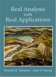Cover of Real Analysis with Real Applications by Kenneth R. Davidson