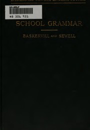 Cover of A school grammar of the English language by William Malone Baskervill