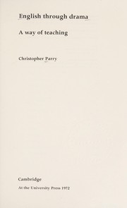 Cover of English through drama by Christopher Parry