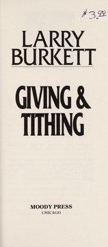Front cover of Giving & Tithing (Burkett Booklets) by Larry Burkett