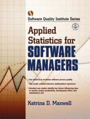 Cover of Applied Statistics for Software Managers by Katrina D. Maxwell