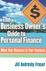 Front cover of The business owner's guide to personal finance by Jill Andresky Fraser