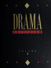 Cover of Drama Criticism by Lawrence J. Trudeau