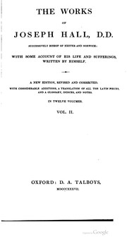 Front cover of The works of Joseph Hall by Joseph Hall