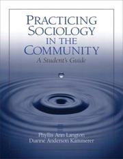 Front cover of Practicing Sociology in the Community by Phyllis A. Langton