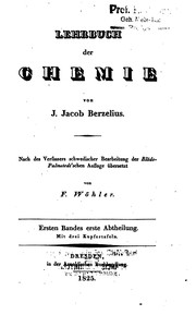 Cover of Lehrbuch der Chemie by Jöns Jacob Berzelius