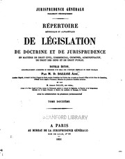 Cover of Jurisprudence générale : répertoire méthodique et alphabétique de législation, de doctrine et de jurisprudence en matière de droit civil, commercial, criminel, administratif, de droit des gens et de droit public by Victor Alexis Désiré Dalloz