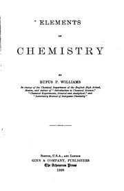 Front cover of Elements of chemistry by Rufus Phillips Williams
