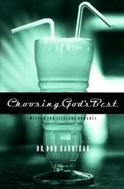 Front cover of Choosing God's best by Don Raunikar
