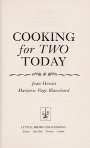 Front cover of Cooking for two today by Jean Hewitt
