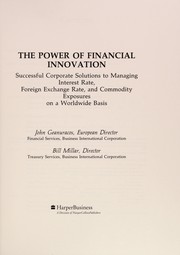 Front cover of The power of financial innovation by John Geanuracos