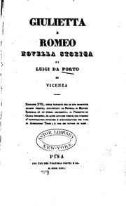 Front cover of Giulietta e Romeo, novella storica di Luigi da Porto ... by Luigi Da Porto