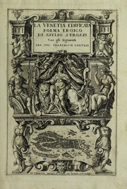 Cover of La Venetia edificata by Giulio Strozzi