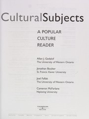 Cover of Cultural subjects by Allan J. Gedalof