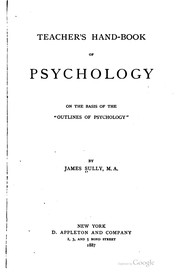 Cover of Teacher's hand-book of psychology by Sully, James