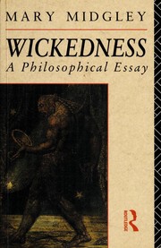 Cover of Wickedness by Mary Midgley