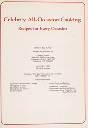 Front cover of Celebrity all-occasion cooking by Epilepsy Ontario
