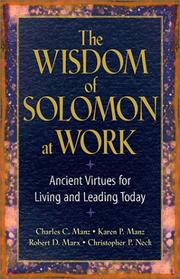 Front cover of The Wisdom of Solomon at Work by Charles C. Manz