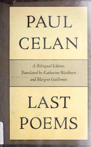 Cover of Last Poems by Paul Celan