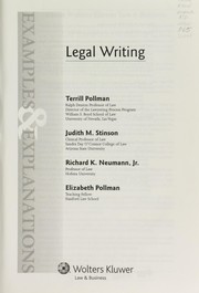 Cover of Legal writing by Terrill Pollman