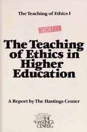 Cover of Ethics teaching in higher education by Daniel Callahan