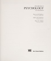 Front cover of Introduction to psychology by Patricia M. Wallace