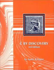 Cover of C By Discovery (3rd Edition) by W. D. Foster