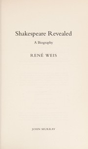 Cover of Shakespeare revealed by René Weis