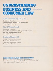 Front cover of Understanding business and consumer law by R. Robert Rosenberg
