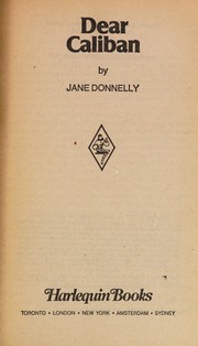 Cover of Dear Caliban by Jane Donnelly