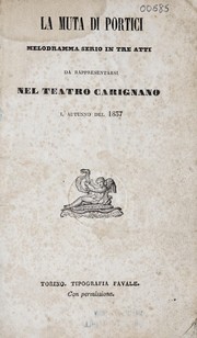 Front cover of La muta di Portici by Eugène Scribe